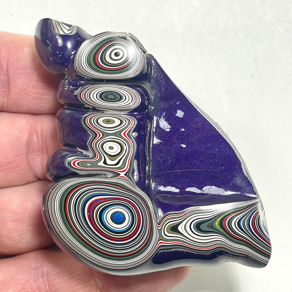 DVH Michigan Fordite Jeep Purple Reign Specimen Polished Face (6290) - DVHdesigns