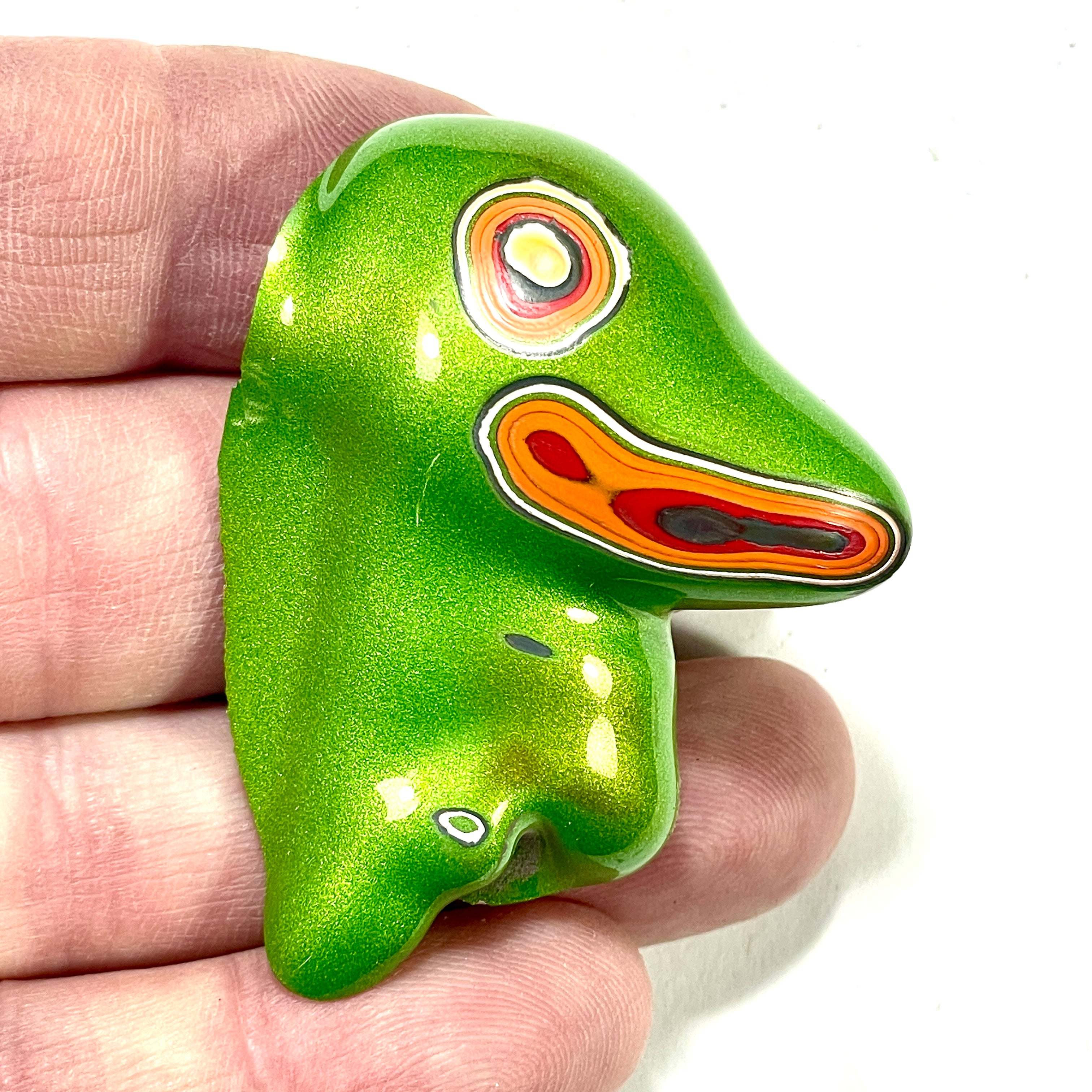 DVH Michigan Jeep Fordite Mojito Green Gator Specimen Polished Face (6302) - DVHdesigns