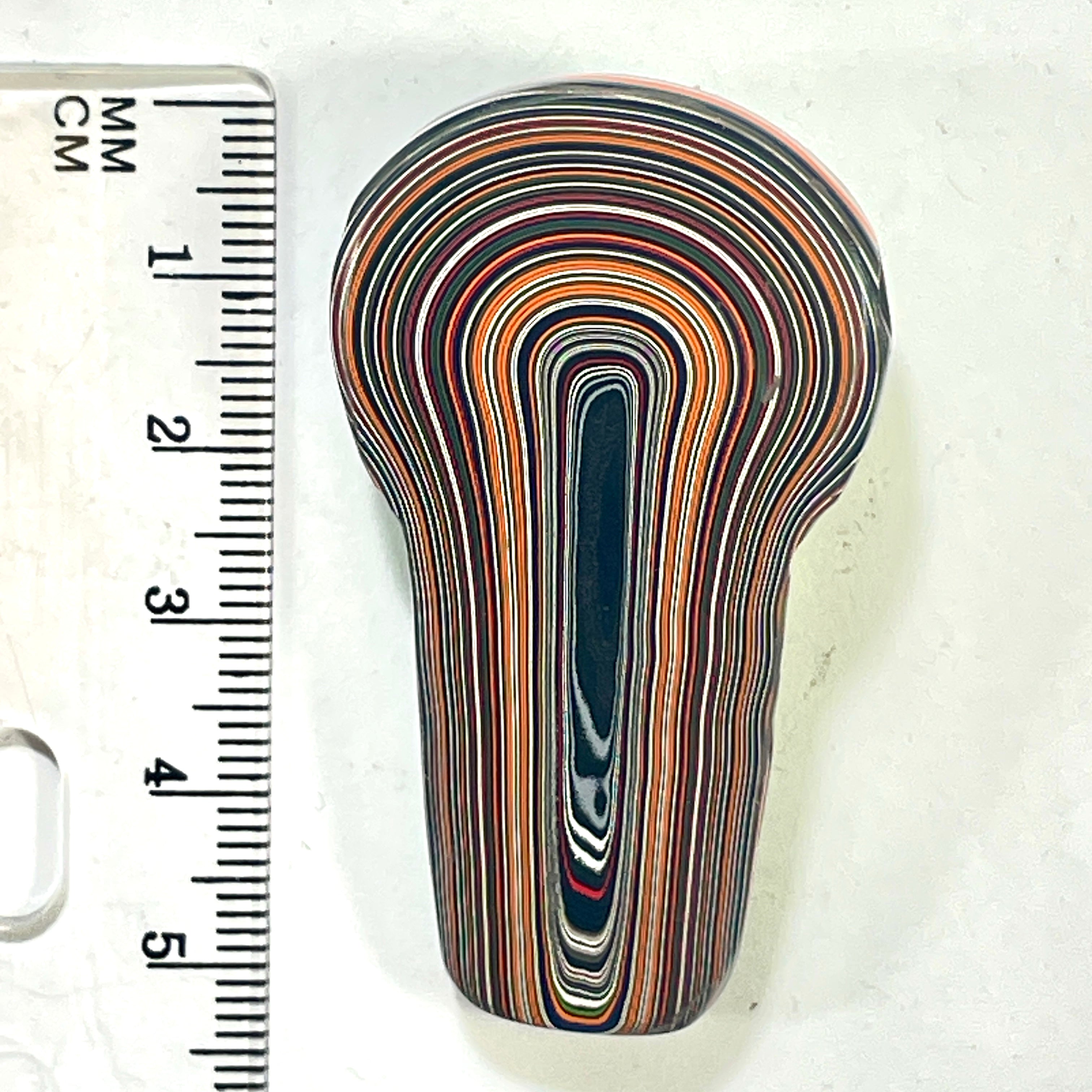 DVH Michigan Jeep Fordite Mojito Green Cyclops Bead Pendant 55x31x14mm (6305) - DVHdesigns