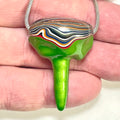 DVH Michigan Jeep Fordite Stlactite Mojito Green Bead Pendant 27x40x18mm (6306) - DVHdesigns