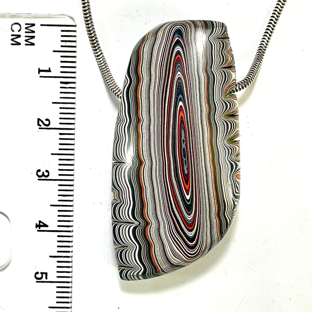 DVH Michigan Jeep Fordite Mojito Green Bead Pendant 48x24x16mm (6307) - DVHdesigns