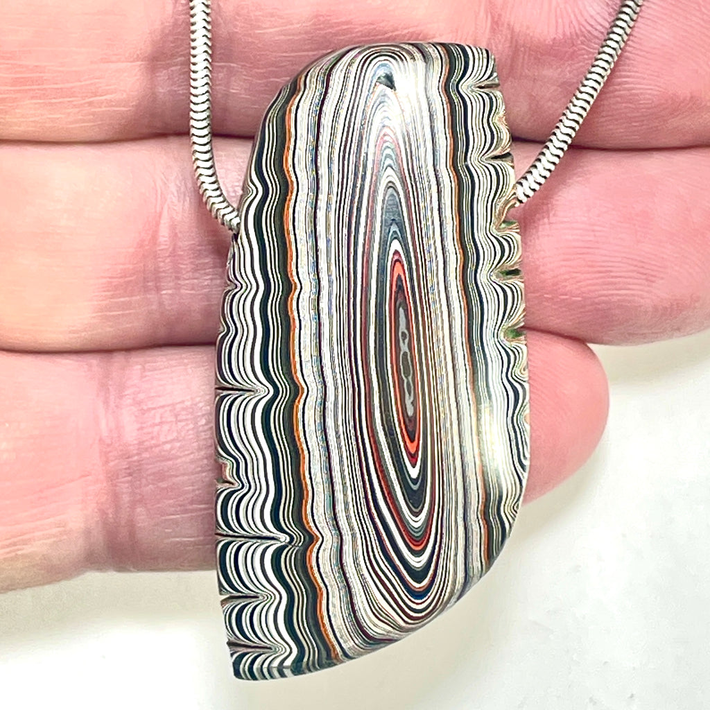 DVH Michigan Jeep Fordite Mojito Green Bead Pendant 48x24x16mm (6307) - DVHdesigns