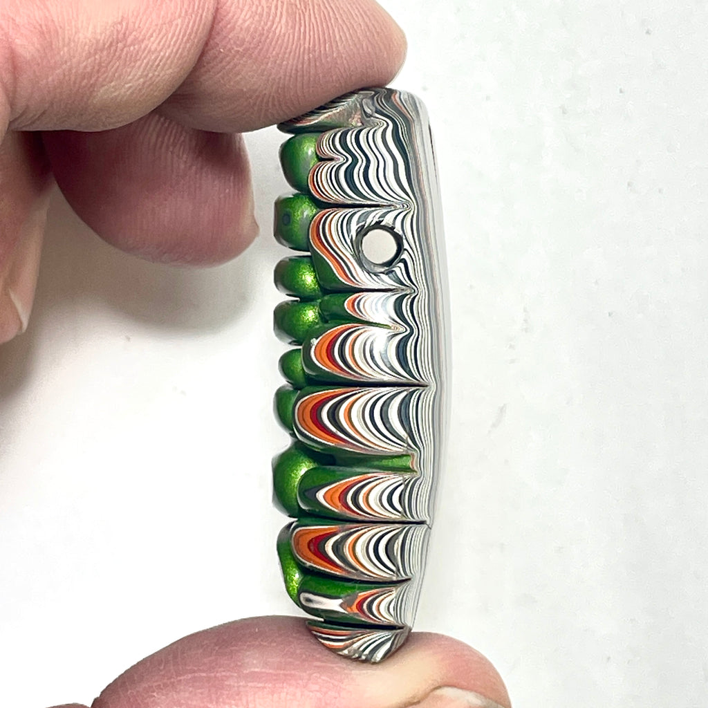 DVH Michigan Jeep Fordite Mojito Green Bead Pendant 48x24x16mm (6307) - DVHdesigns