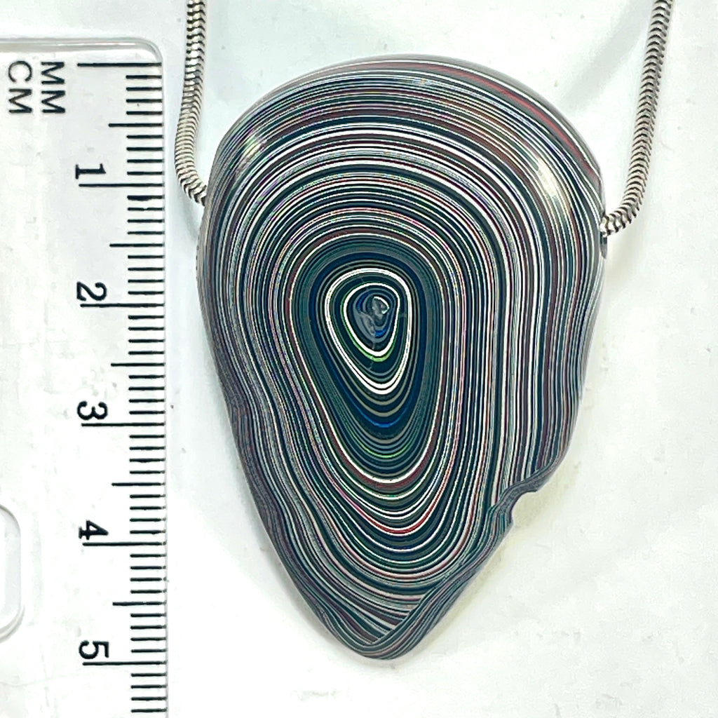 DVH Michigan Jeep Fordite Mojito Green Bead Pendant 53x32x21mm (6308) - DVHdesigns