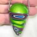 DVH Michigan Jeep Fordite Mojito Green Bead Pendant 53x32x21mm (6308) - DVHdesigns