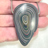 DVH Michigan Jeep Fordite Mojito Green Bead Pendant 53x32x21mm (6308) - DVHdesigns