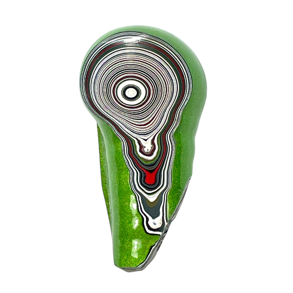 DVH Michigan Jeep Fordite Mojito Green Specimen Polished Face (6331) - DVHdesigns