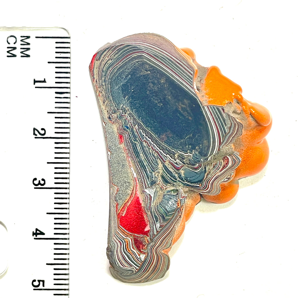 DVH Michigan Jeep Fordite Joose Orange Specimen Polished Face (6335) - DVHdesigns
