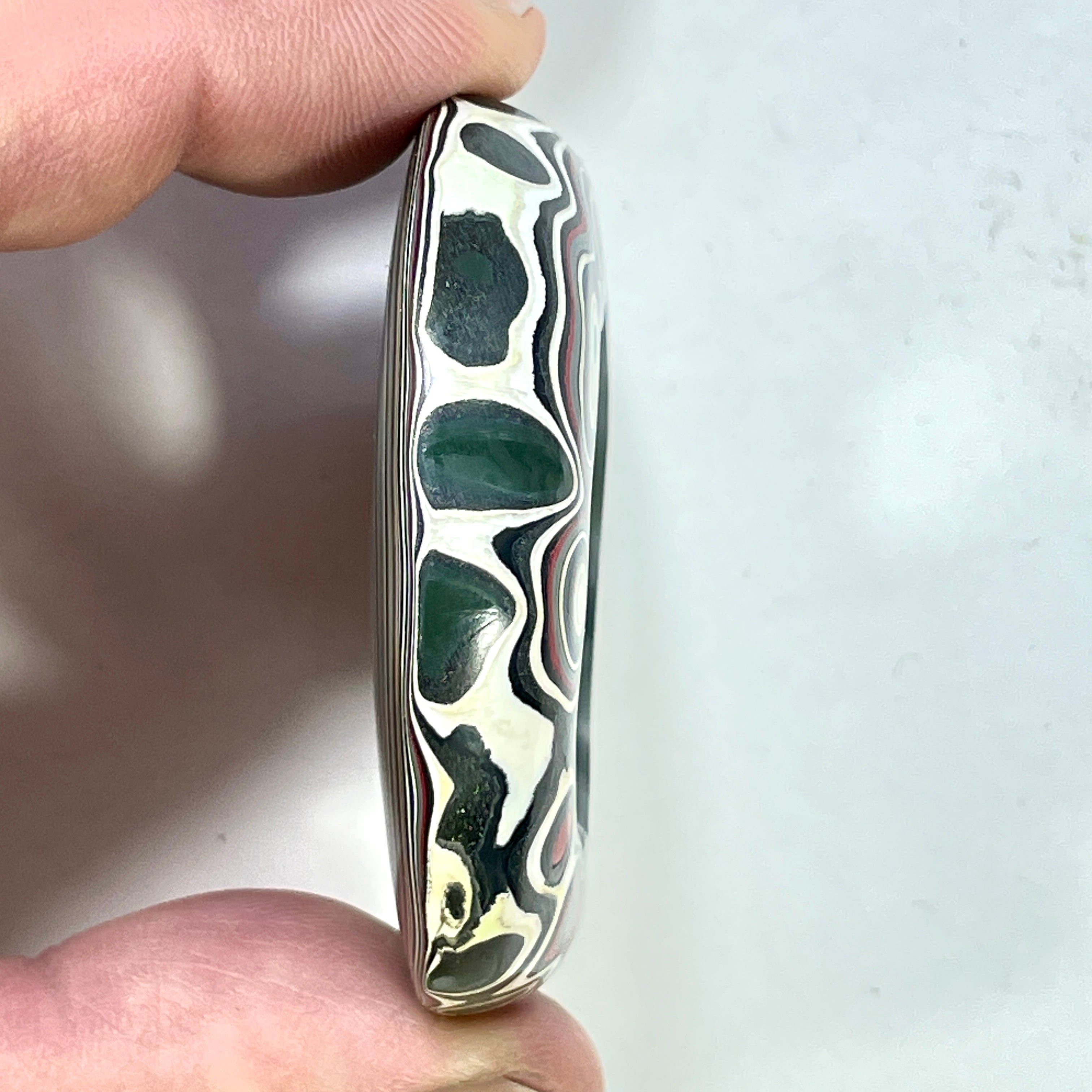 DVH Rare Michigan Fordite Buck Hole Donut Bead Pendant Chv Frd Jp 57mm Rd x 12mm (6338) - DVHdesigns