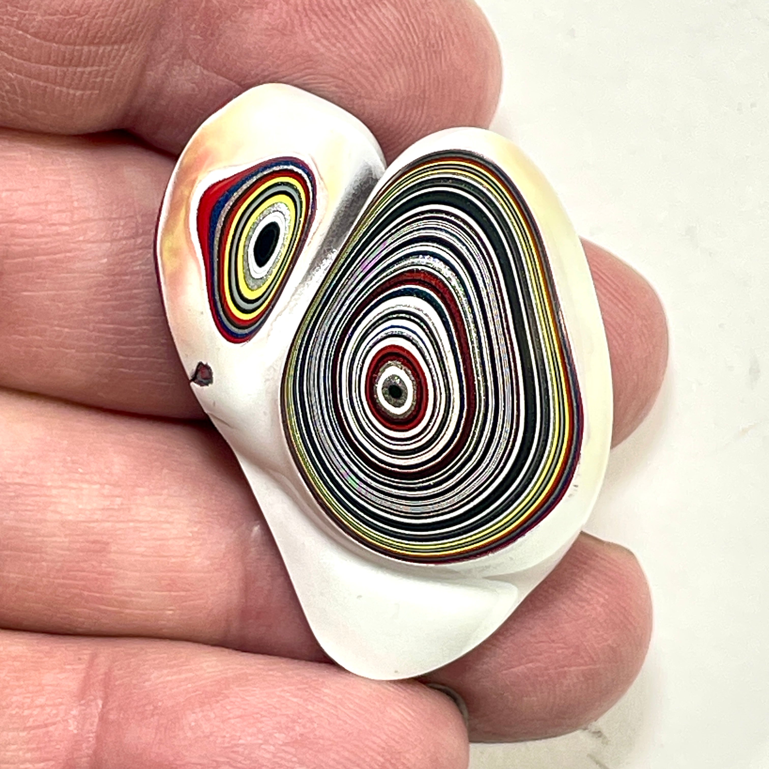 DVH Fordite Specimen Polished Face Michigan Chv Frd Jp (6429)