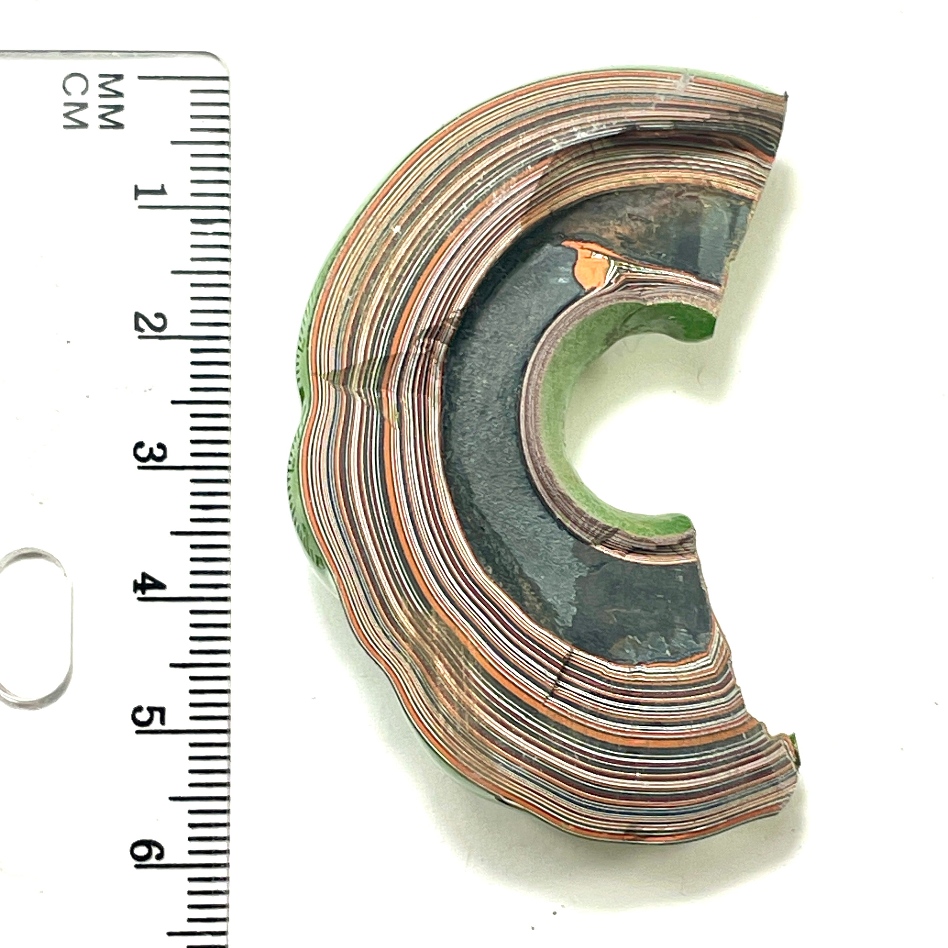 DVH Fordite Specimen Mojito Green Polished Face Michigan Jp (6466) - DVHdesigns