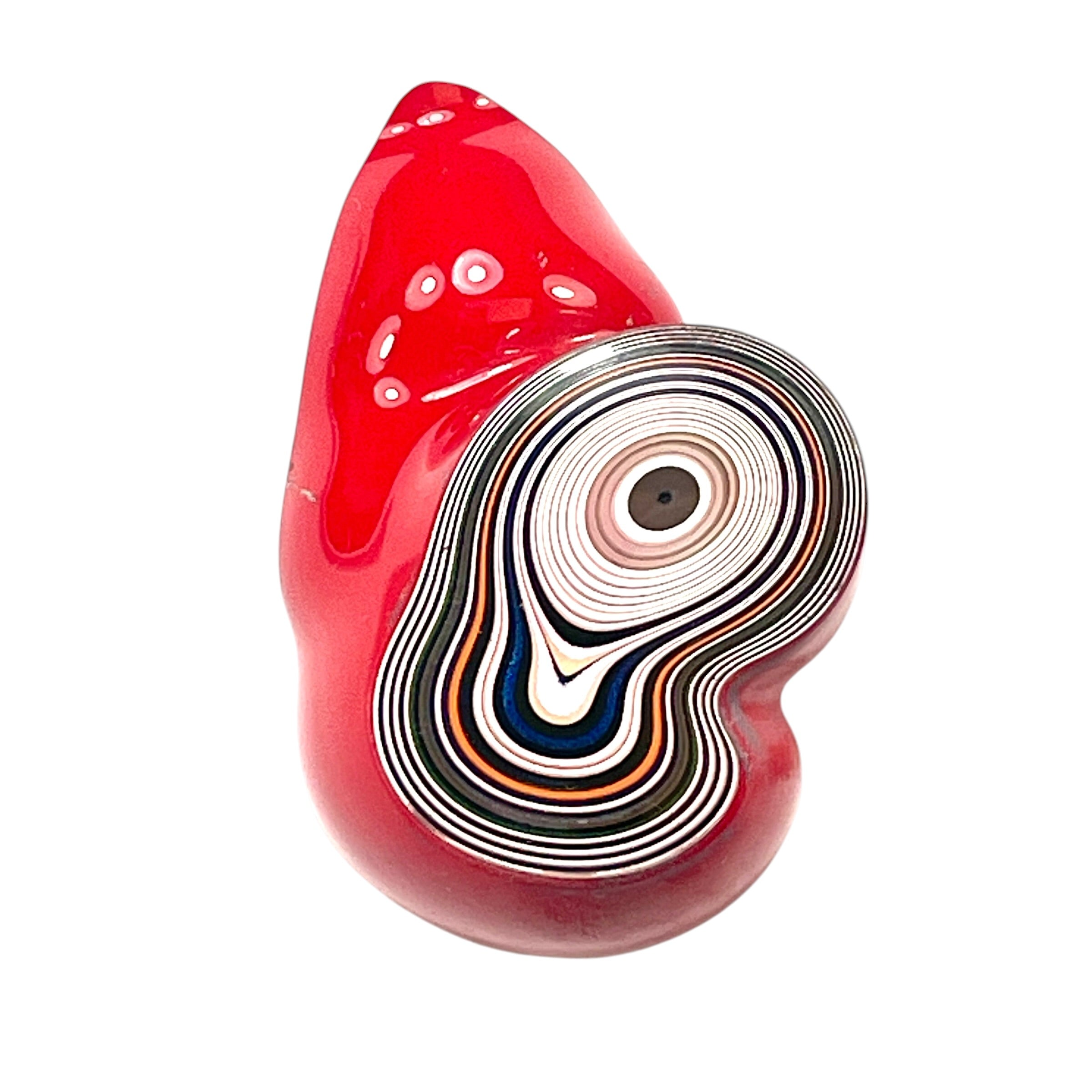 DVH Fordite Specimen Red Polished Face Michigan Chv Frd Jp (6468) - DVHdesigns