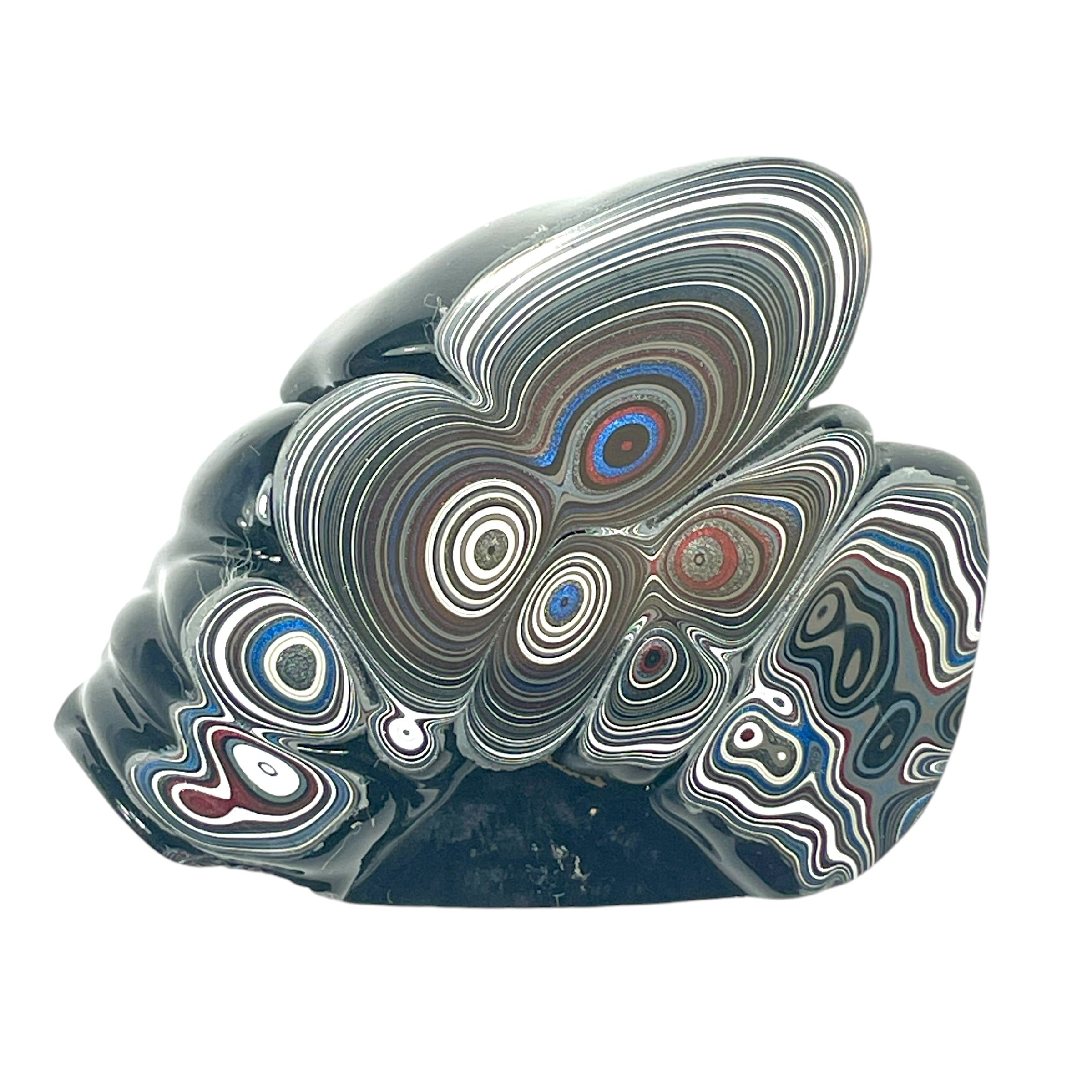 DVH Fordite Specimen Polished Face Michigan Chv Frd Jp (6469)