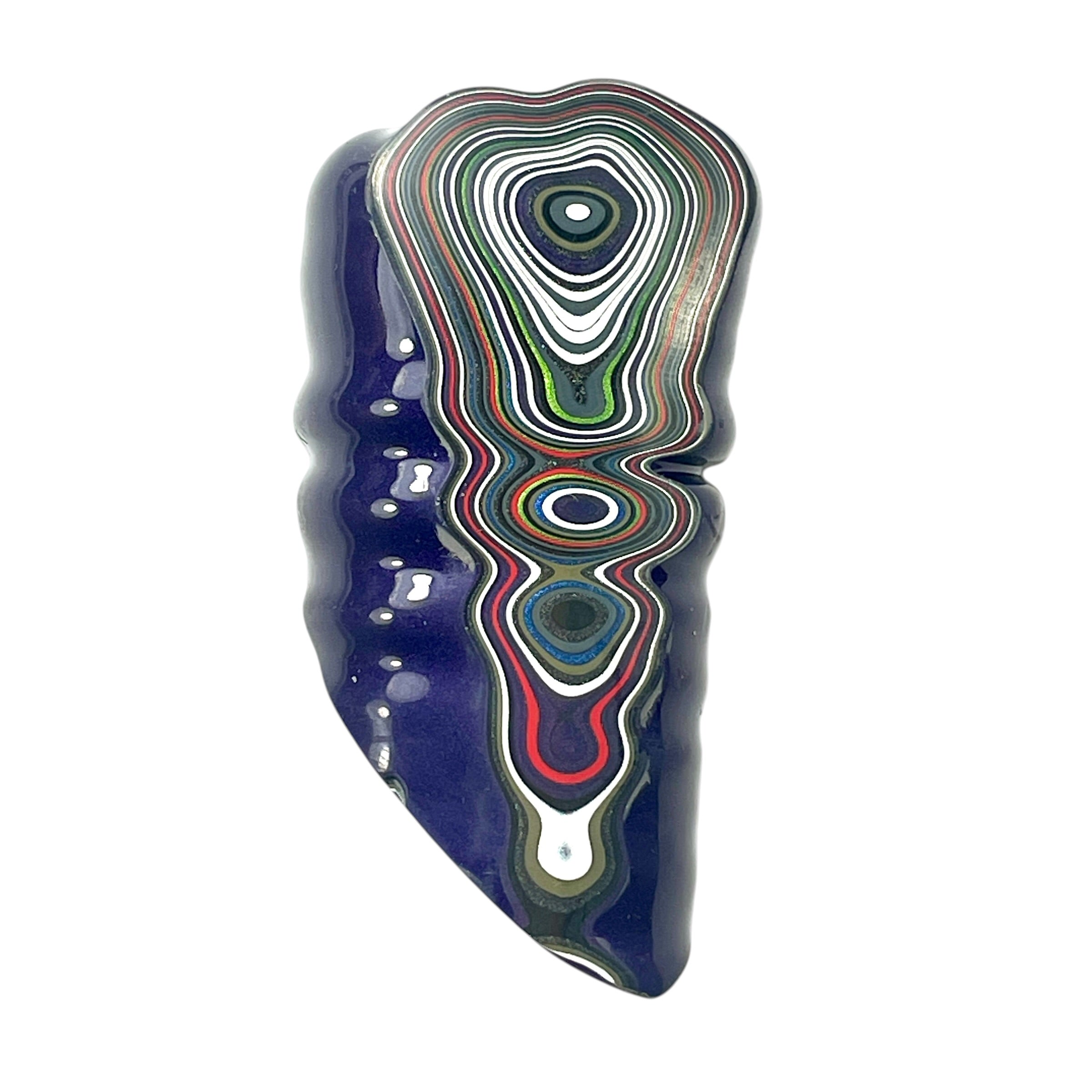 DVH Fordite Specimen Purple Reign Polished Face Michigan Jp (6471) - DVHdesigns