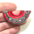 DVH Fordite Specimen Red Polished Face Michigan Chv Frd Jp (6472)