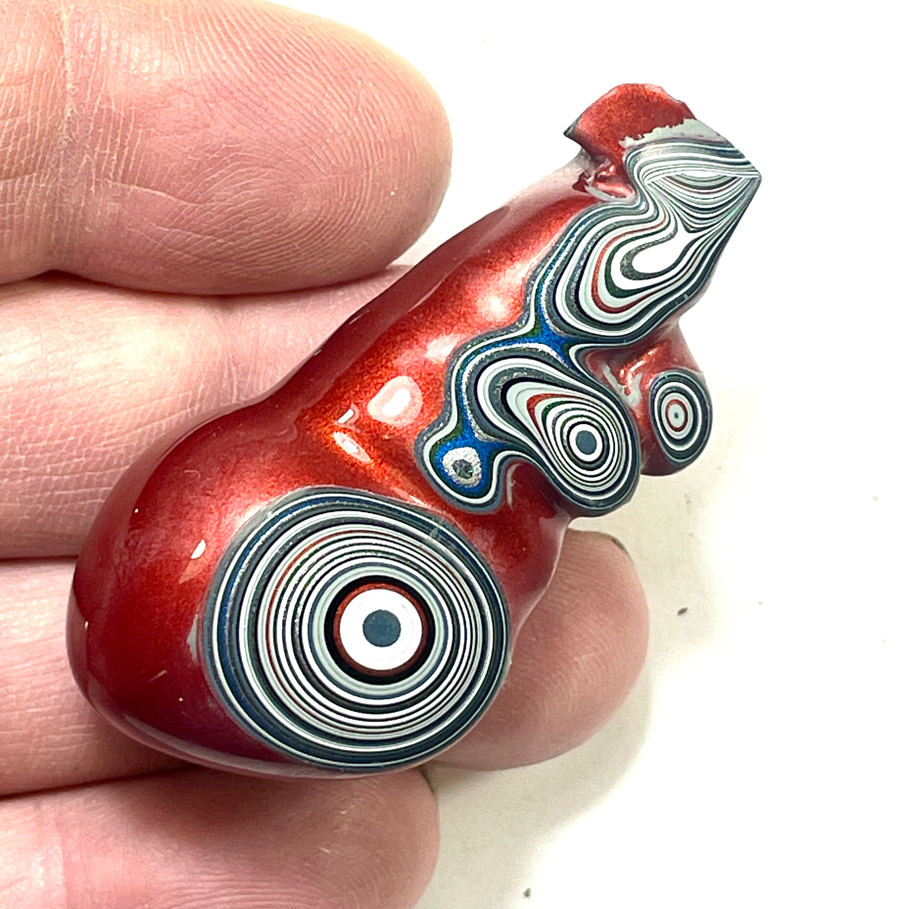 DVH Fordite Specimen Polished Face Michigan Chv Frd Jp (6473) - DVHdesigns