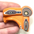 DVH Fordite Specimen Joose Orange Polished Face Michigan Jp (6474)
