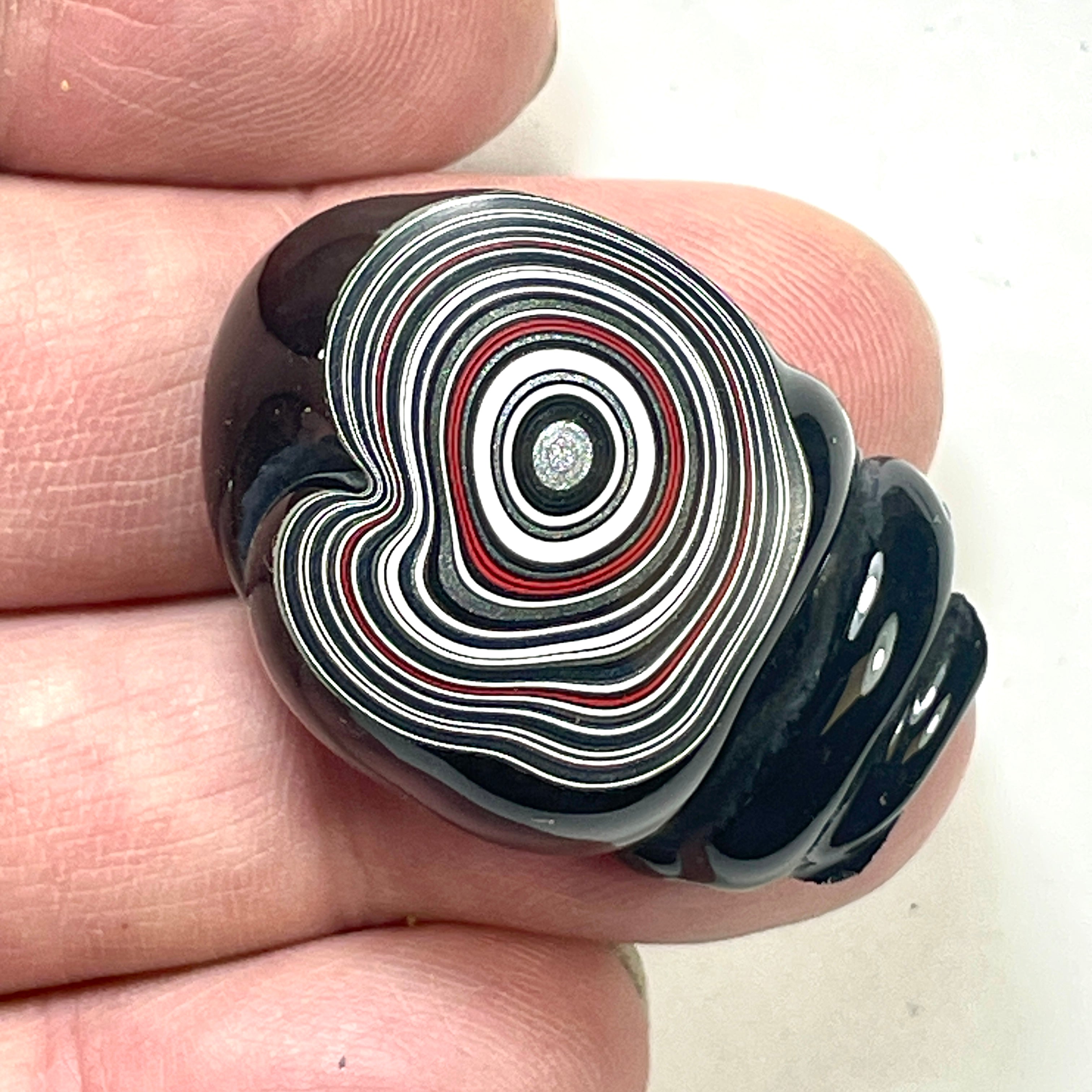 DVH Fordite Specimen Polished Face Michigan Chv Frd Jp (6477) - DVHdesigns