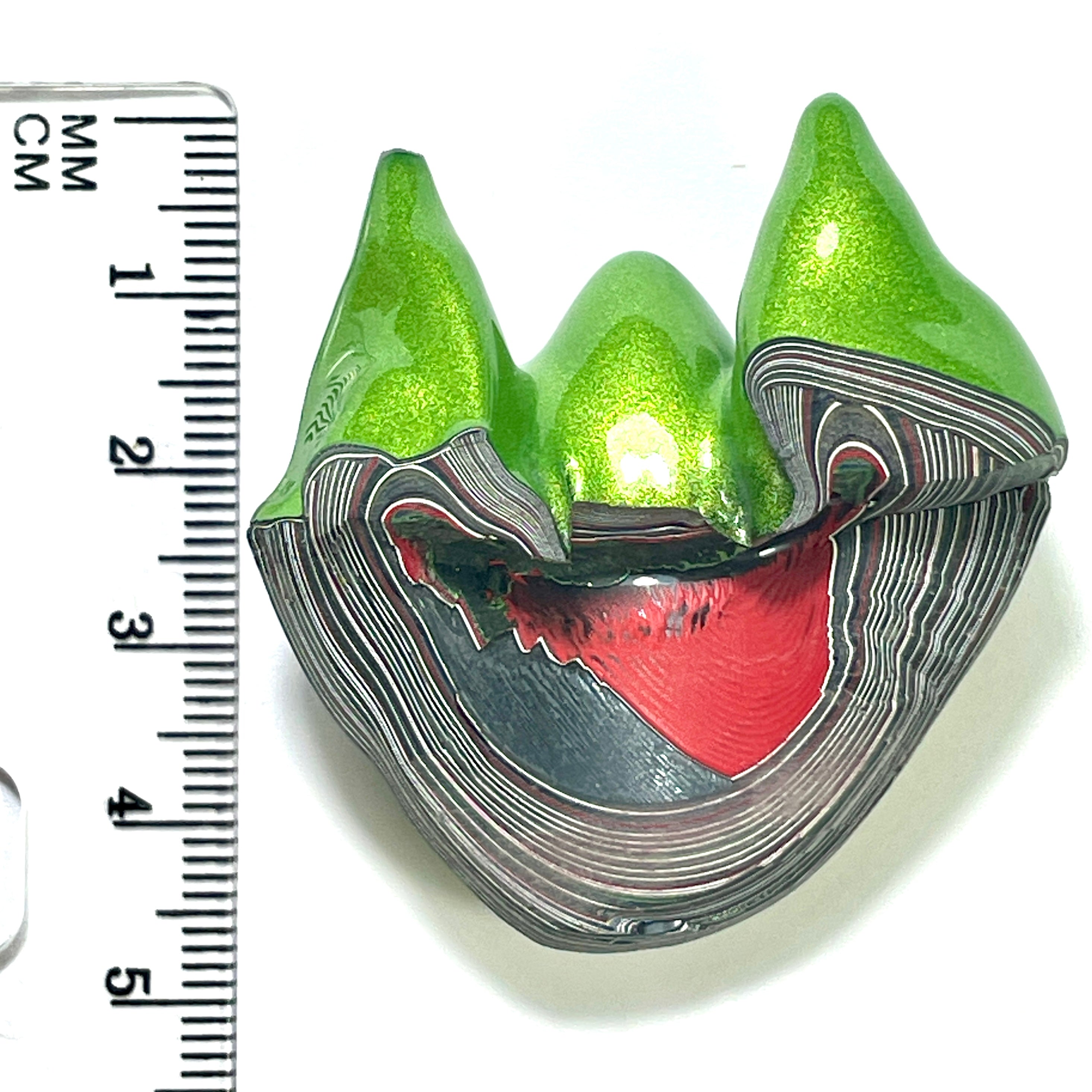 DVH Fordite Specimen Mojito Green Polished Face Michigan Jp (6478)