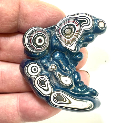 DVH Fordite Specimen Polished Face Michigan Chv Frd Jp (6490)