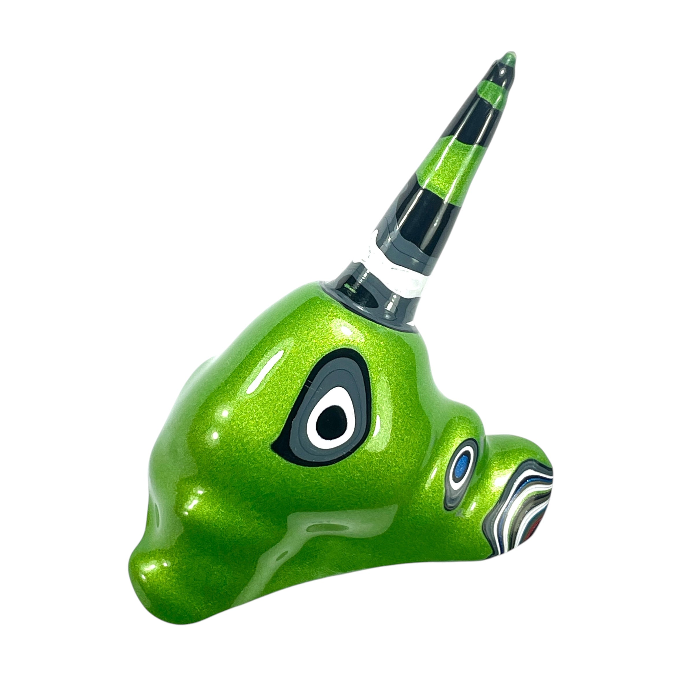 DVH Jeep Fordite Unicorn Head Mojito Green Polished Face Specimen (6506) - DVHdesigns