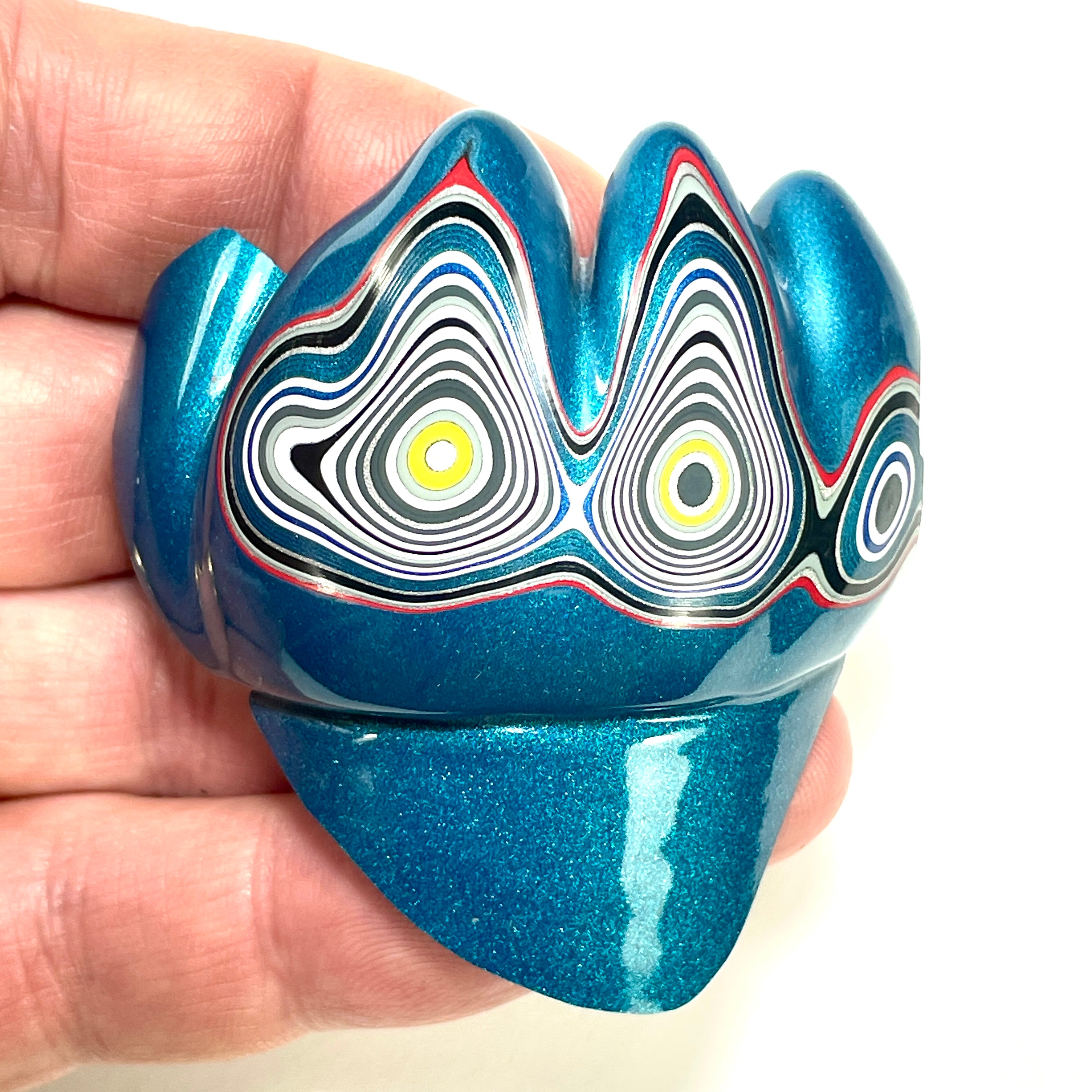 DVH Jeep Fordite Bikini Pearl Blue Specimen Polished Face Michigan (6508) - DVHdesigns