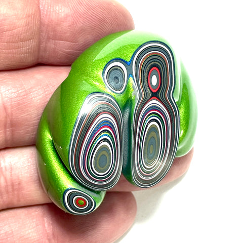 DVH Jeep Fordite Mojito Green Specimen Polished Face Michigan (6509)