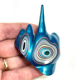 DVH Jeep Fordite Bikini Pearl Blue Specimen Polished Face Michigan (6514)