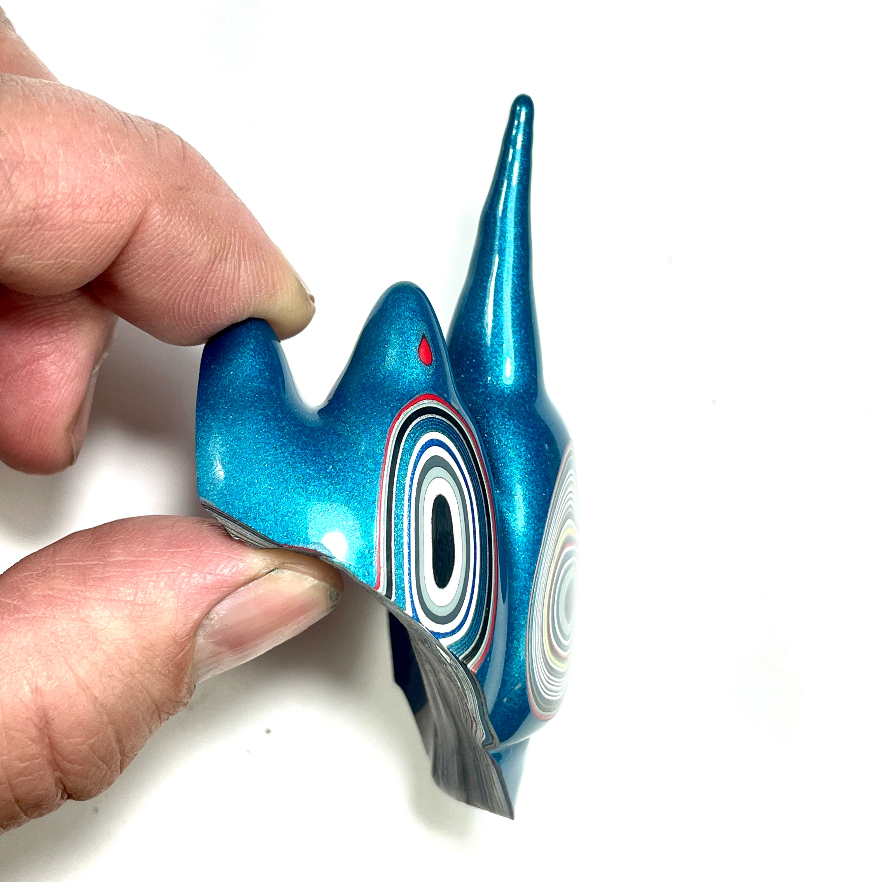 DVH Jeep Fordite Bikini Pearl Blue Specimen Polished Face Michigan (6514) - DVHdesigns