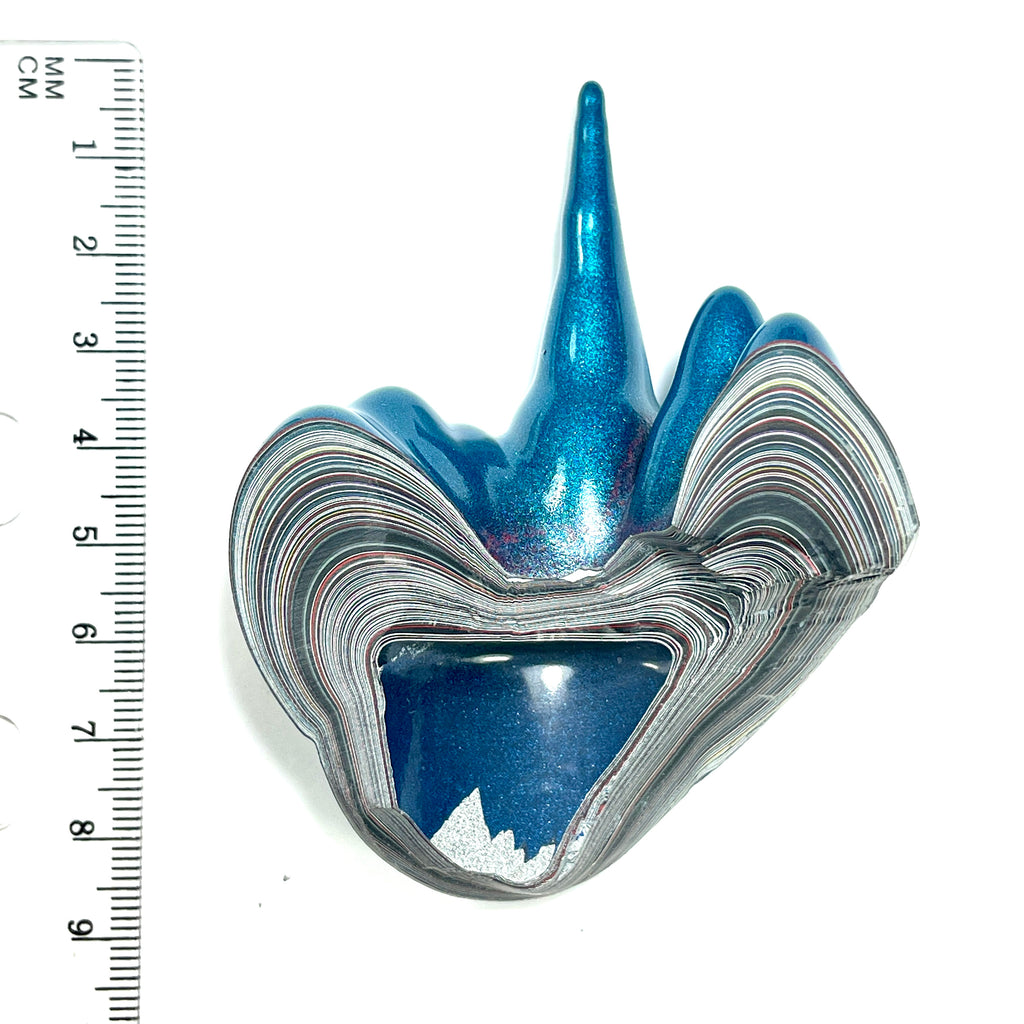 DVH Jeep Fordite Bikini Pearl Blue Specimen Polished Face Michigan (6514) - DVHdesigns