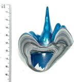 DVH Jeep Fordite Bikini Pearl Blue Specimen Polished Face Michigan (6514)