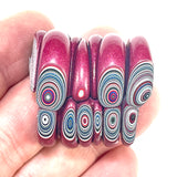 DVH Jeep Fordite Tuscadero Pink Specimen Polished Face Michigan (6518)