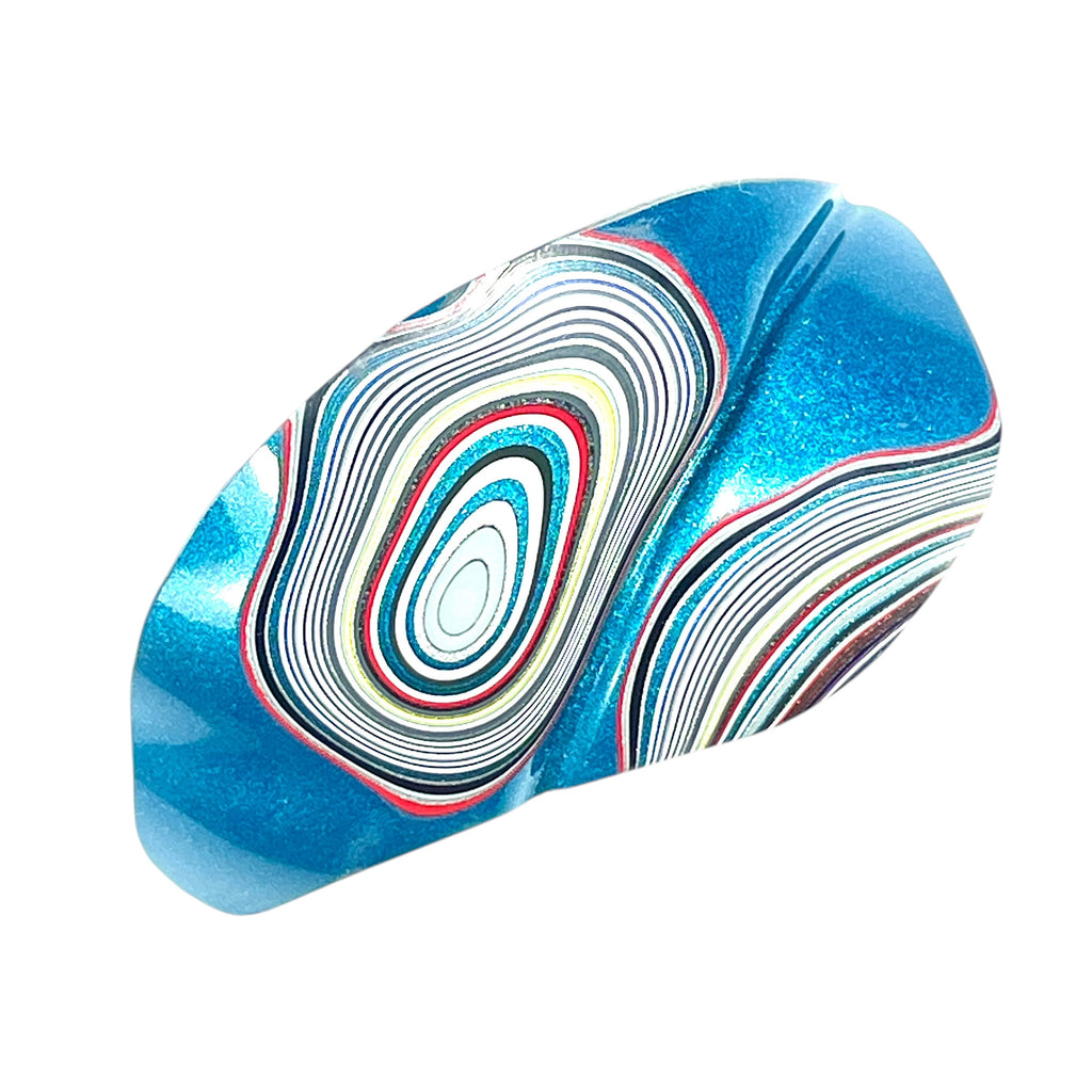 DVH Jeep Fordite Bikini Pearl Blue Specimen Polished Face Michigan (6519) - DVHdesigns