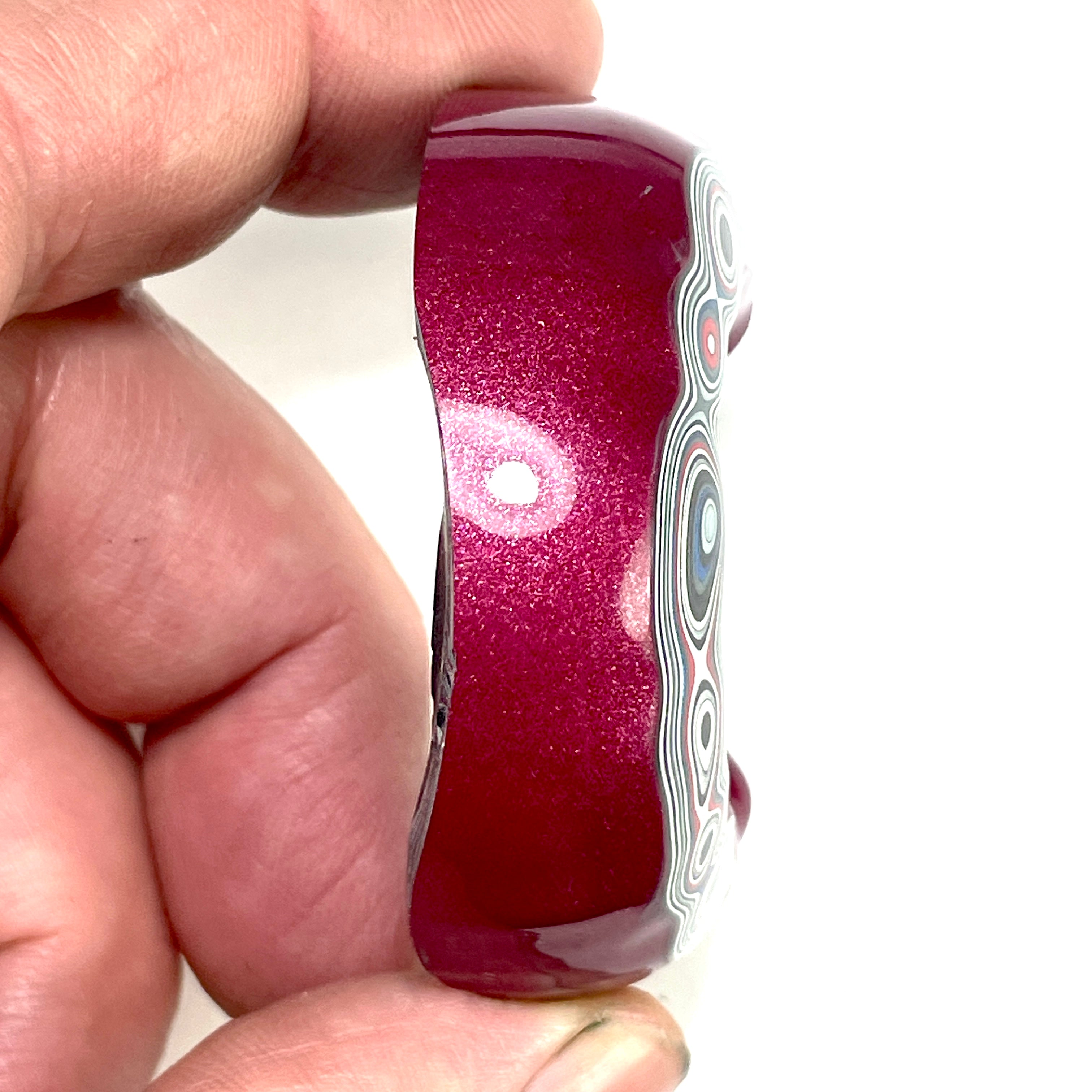 DVH Jeep Fordite Tuscadero Pink Specimen Polished Face Michigan (6520) - DVHdesigns