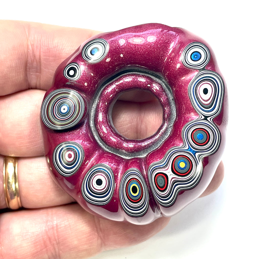 DVH Jeep Fordite Tuscadero Pink Buck Hole Donut Specimen Michigan (6521) - DVHdesigns