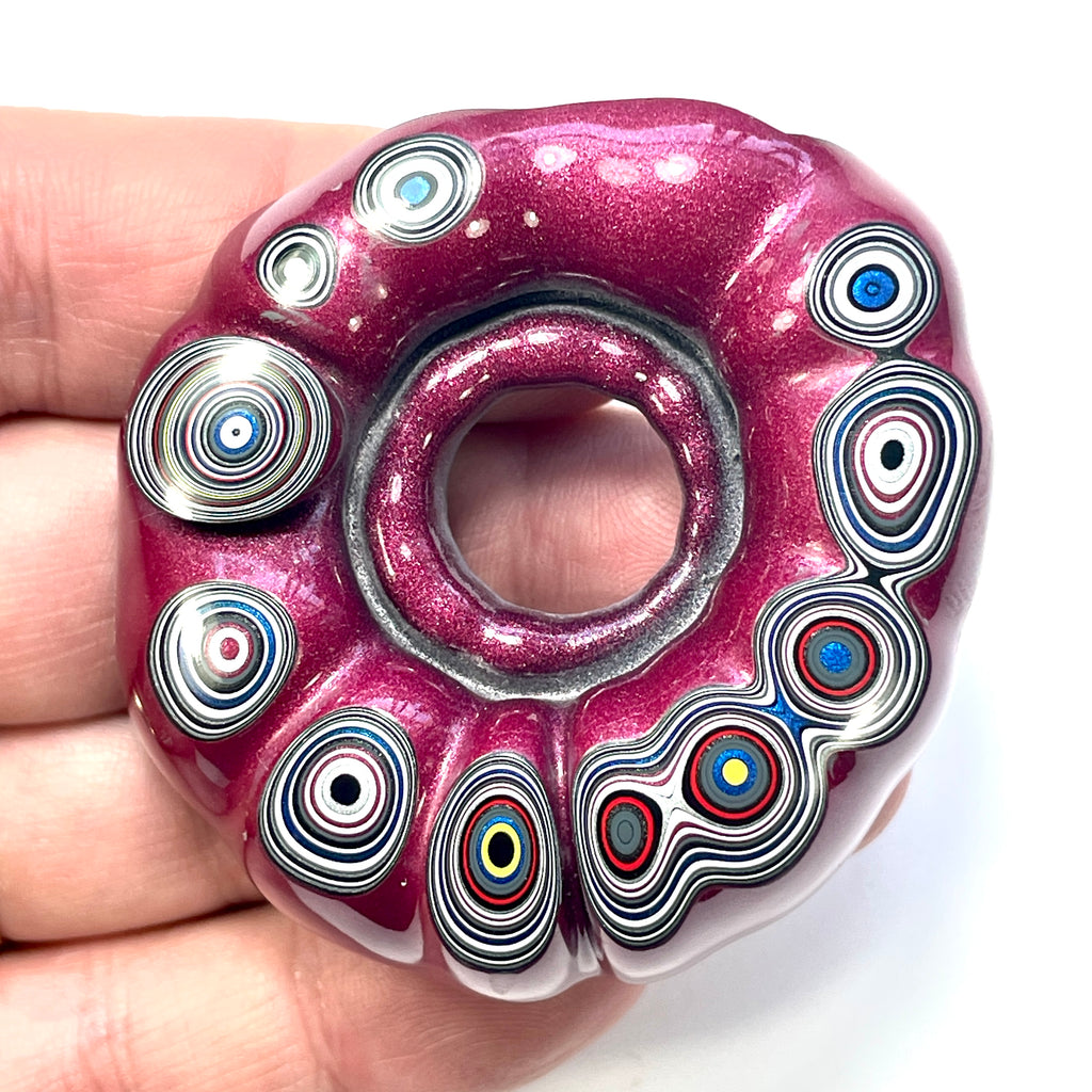 DVH Jeep Fordite Tuscadero Pink Buck Hole Donut Specimen Michigan (6521) - DVHdesigns
