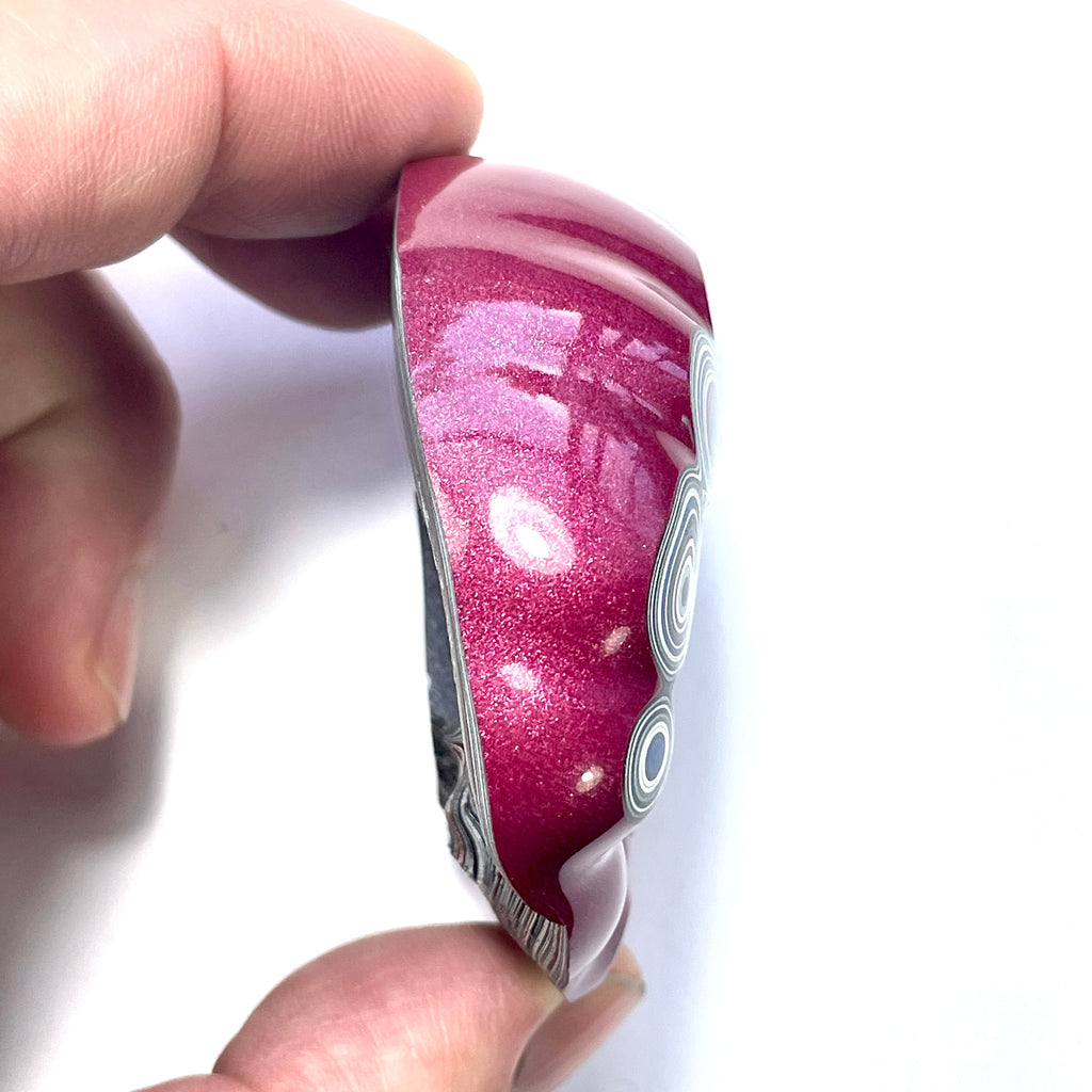 DVH Jeep Fordite Tuscadero Pink Buck Hole Donut Specimen Michigan (6521) - DVHdesigns