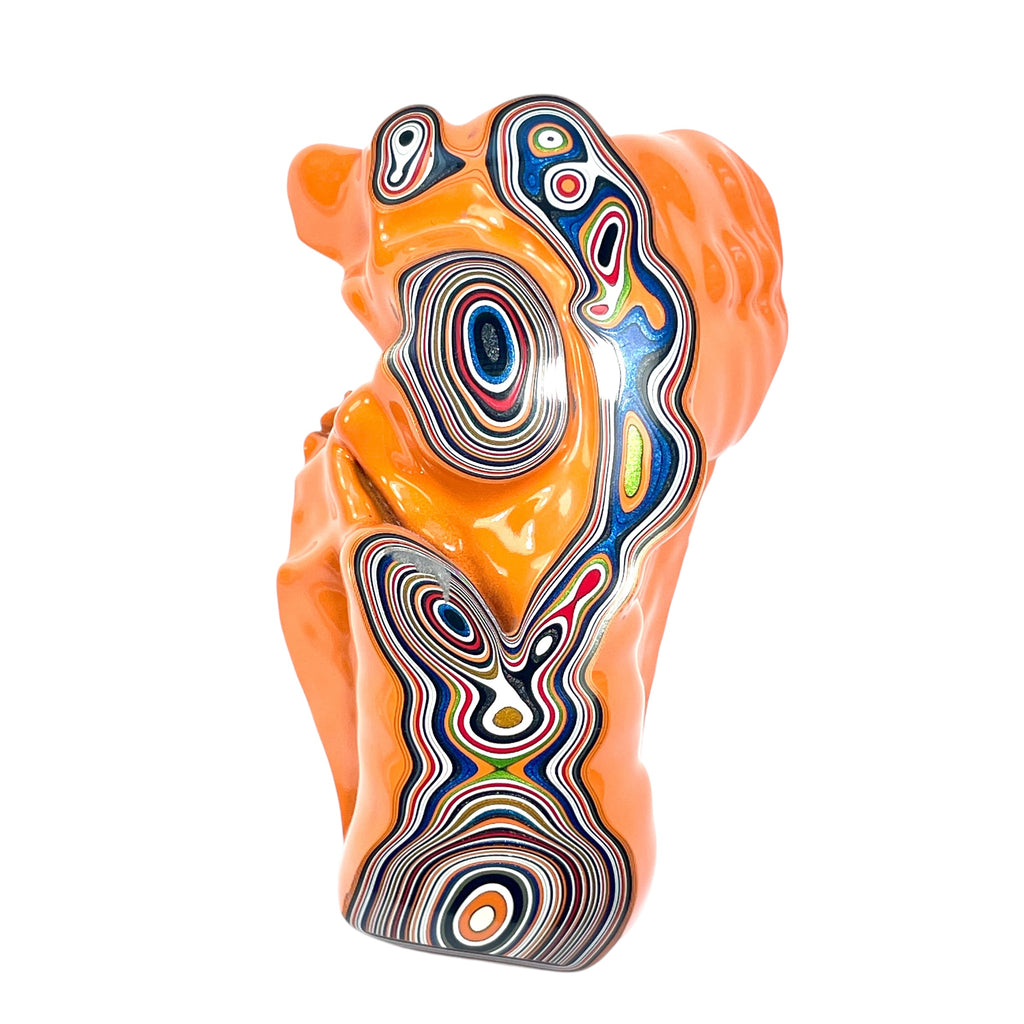 DVH Jeep Fordite Joose Orange Polished Face Specimen Michigan (6522) - DVHdesigns