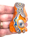 DVH Jeep Fordite Joose Orange Polished Face Specimen Michigan (6522) - DVHdesigns