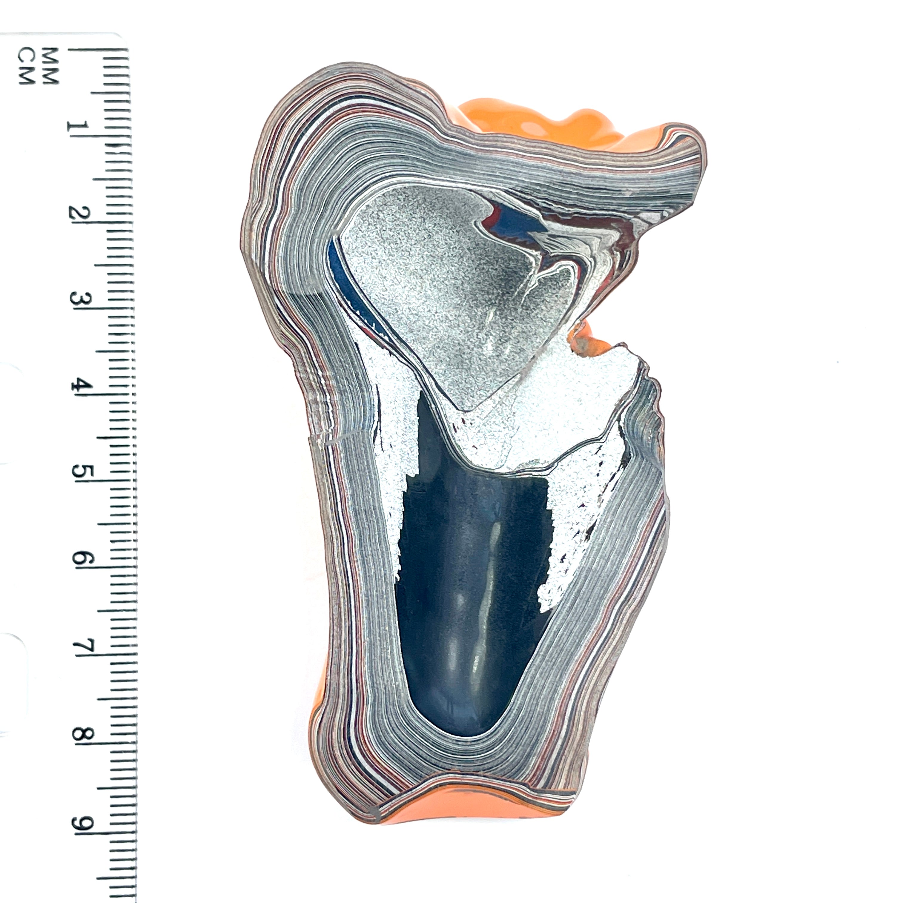 DVH Jeep Fordite Joose Orange Polished Face Specimen Michigan (6522) - DVHdesigns