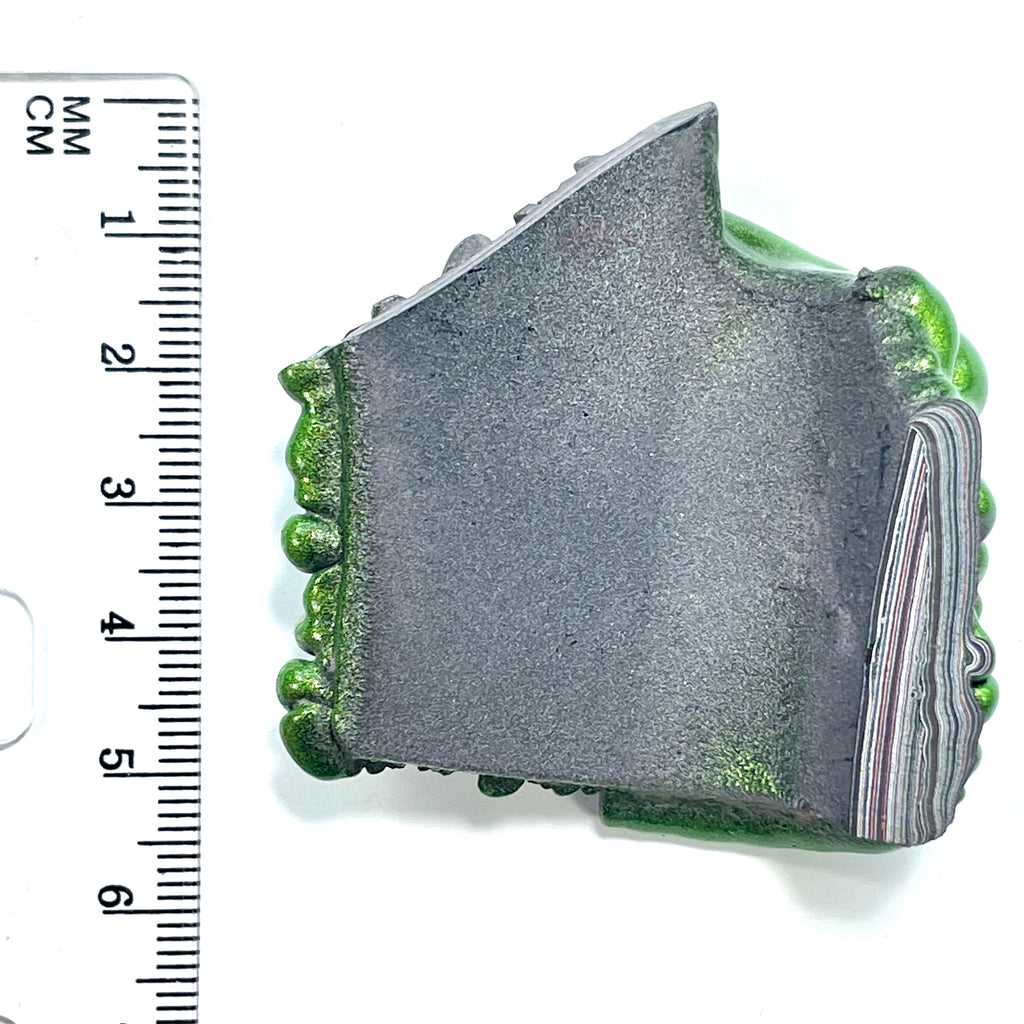 DVH Jeep Fordite Mojito Green Dragon Scale Specimen Polished Face Michigan (6524) - DVHdesigns