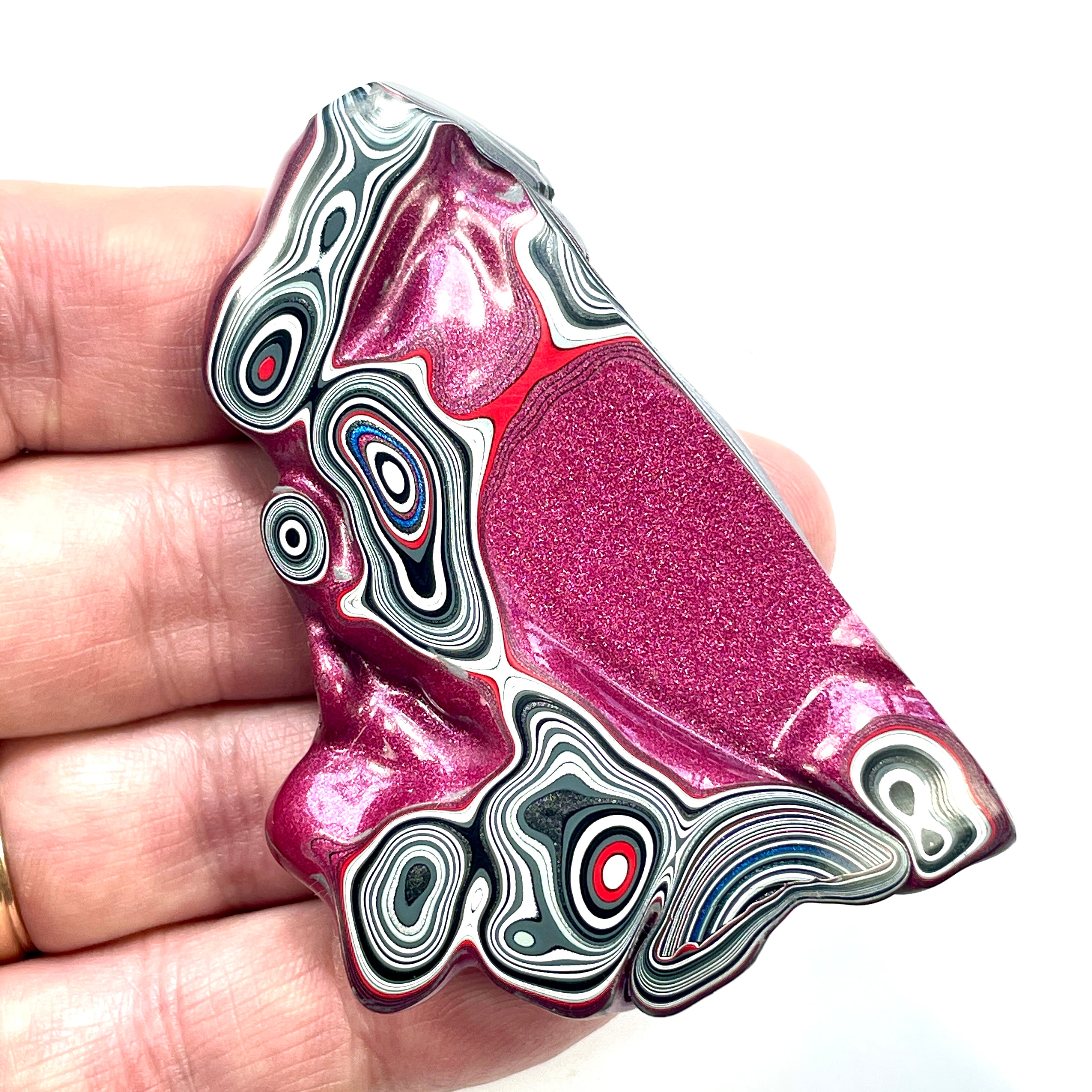 DVH Jeep Fordite Tuscadero Pink Specimen Polished Face Michigan (6525) - DVHdesigns