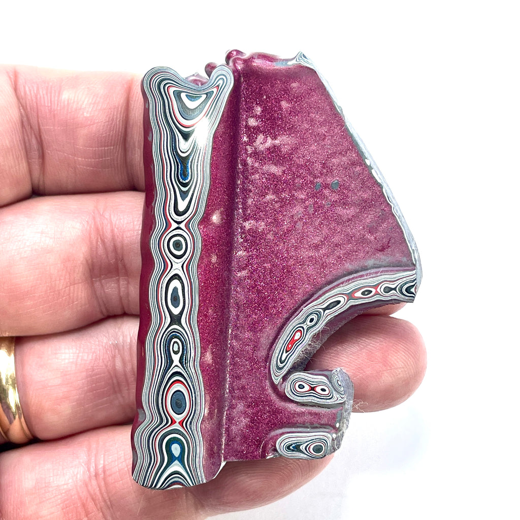 DVH Jeep Fordite Tuscadero Pink Specimen Polished Face Michigan (6527) - DVHdesigns