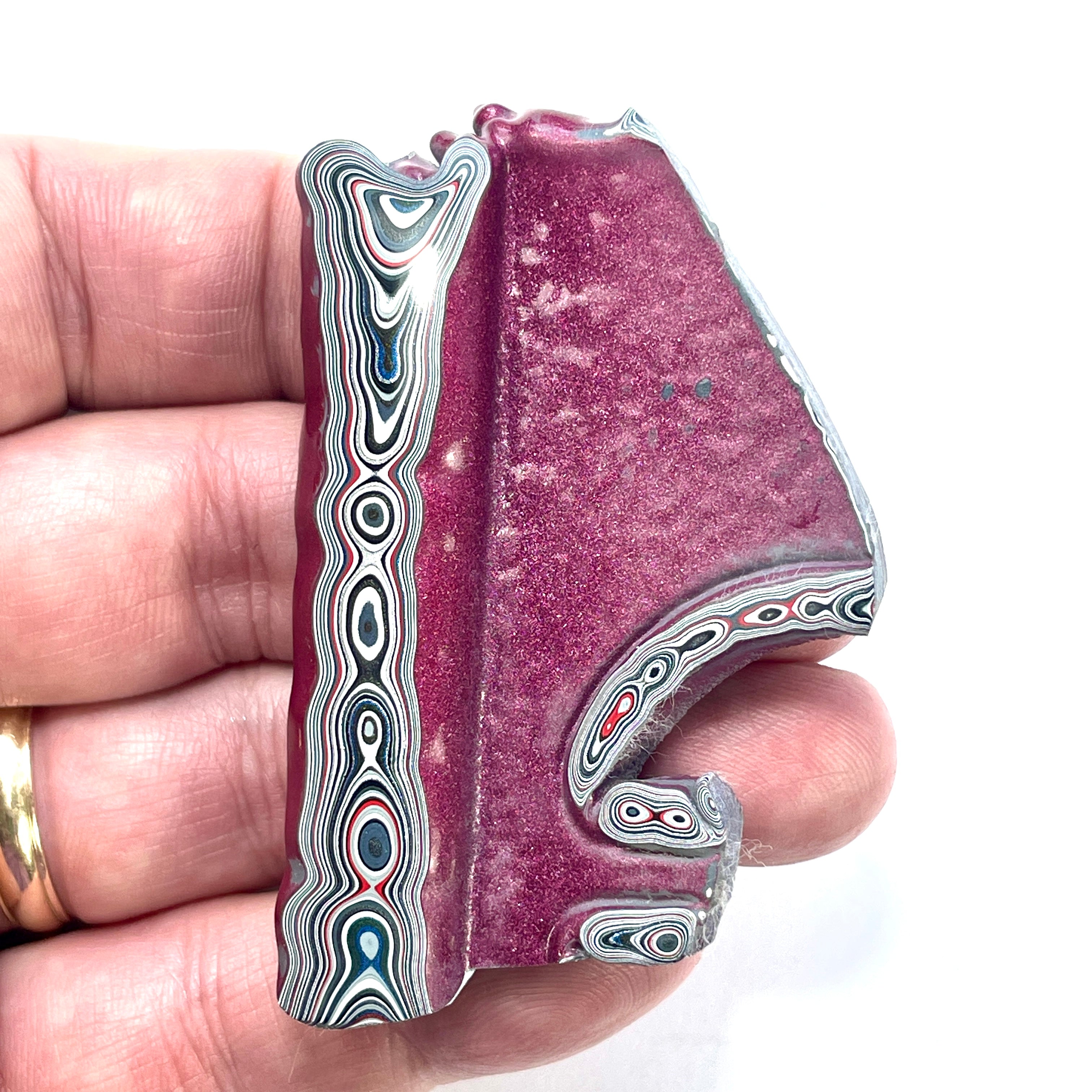 DVH Jeep Fordite Tuscadero Pink Specimen Polished Face Michigan (6527) - DVHdesigns