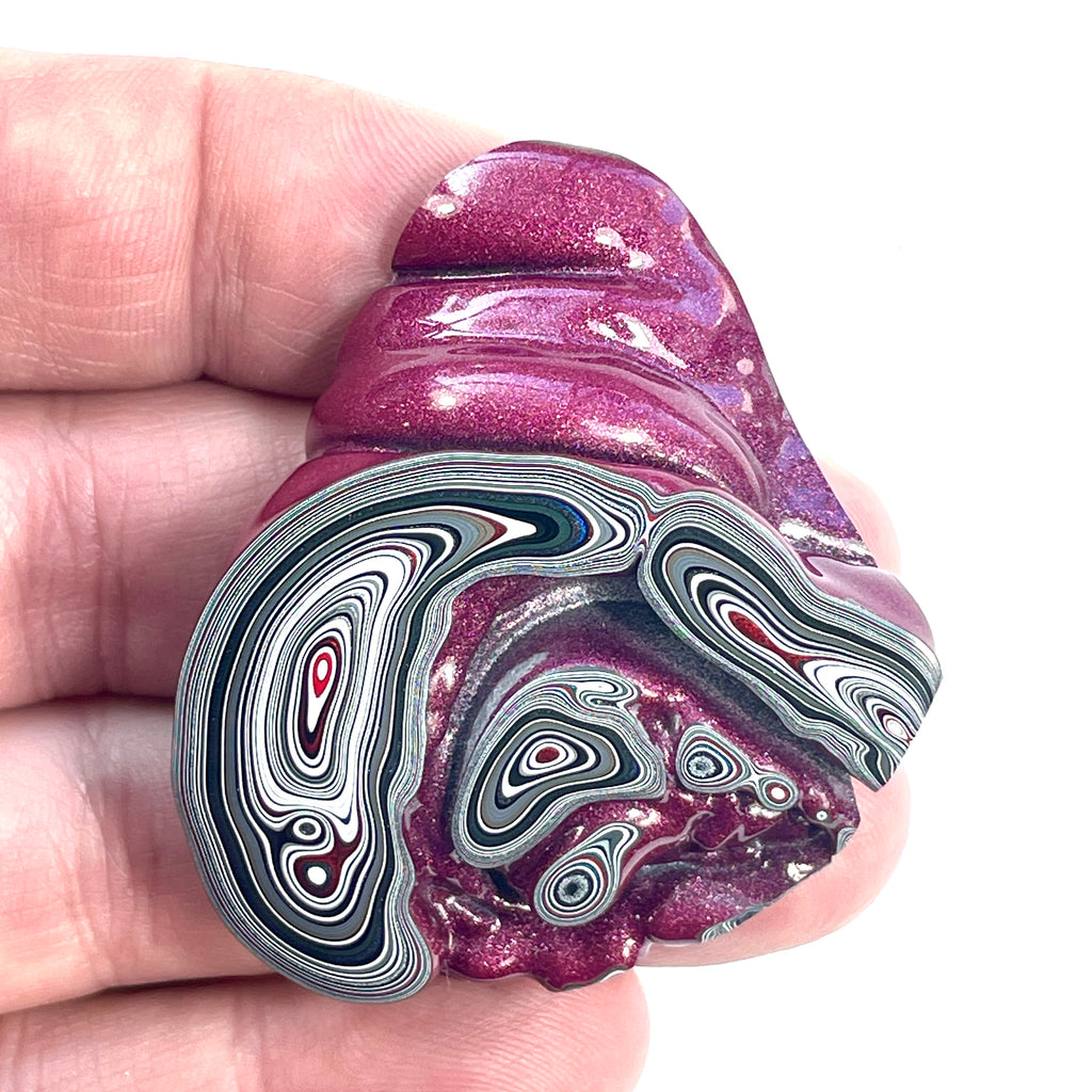 DVH Jeep Fordite Tuscadero Pink Specimen Polished Face Michigan (6529) - DVHdesigns