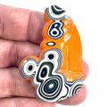 DVH Jeep Fordite Joose Orange Polished Face Specimen Michigan (6530) - DVHdesigns