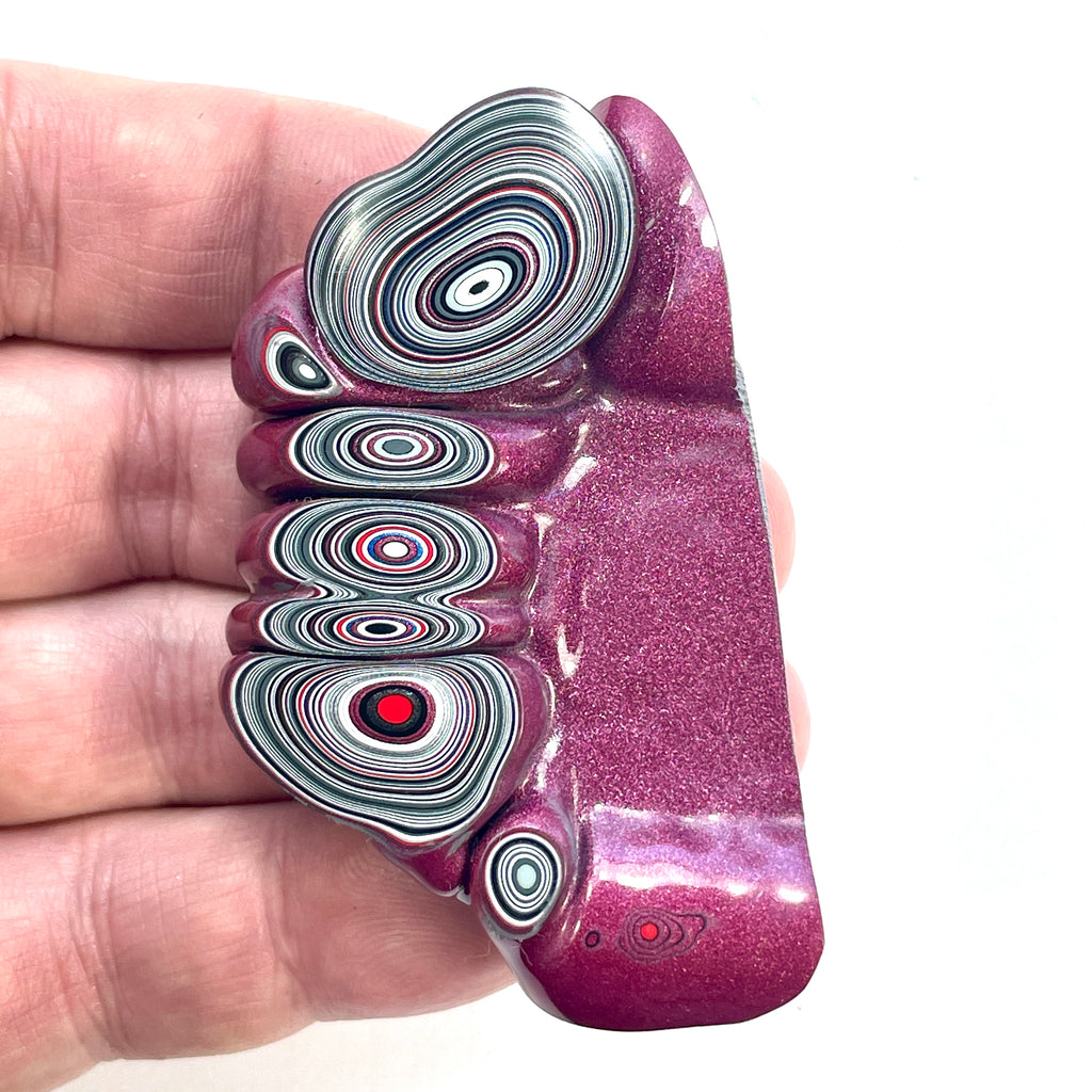 DVH Jeep Fordite Tuscadero Pink Specimen Polished Face Michigan (6531) - DVHdesigns
