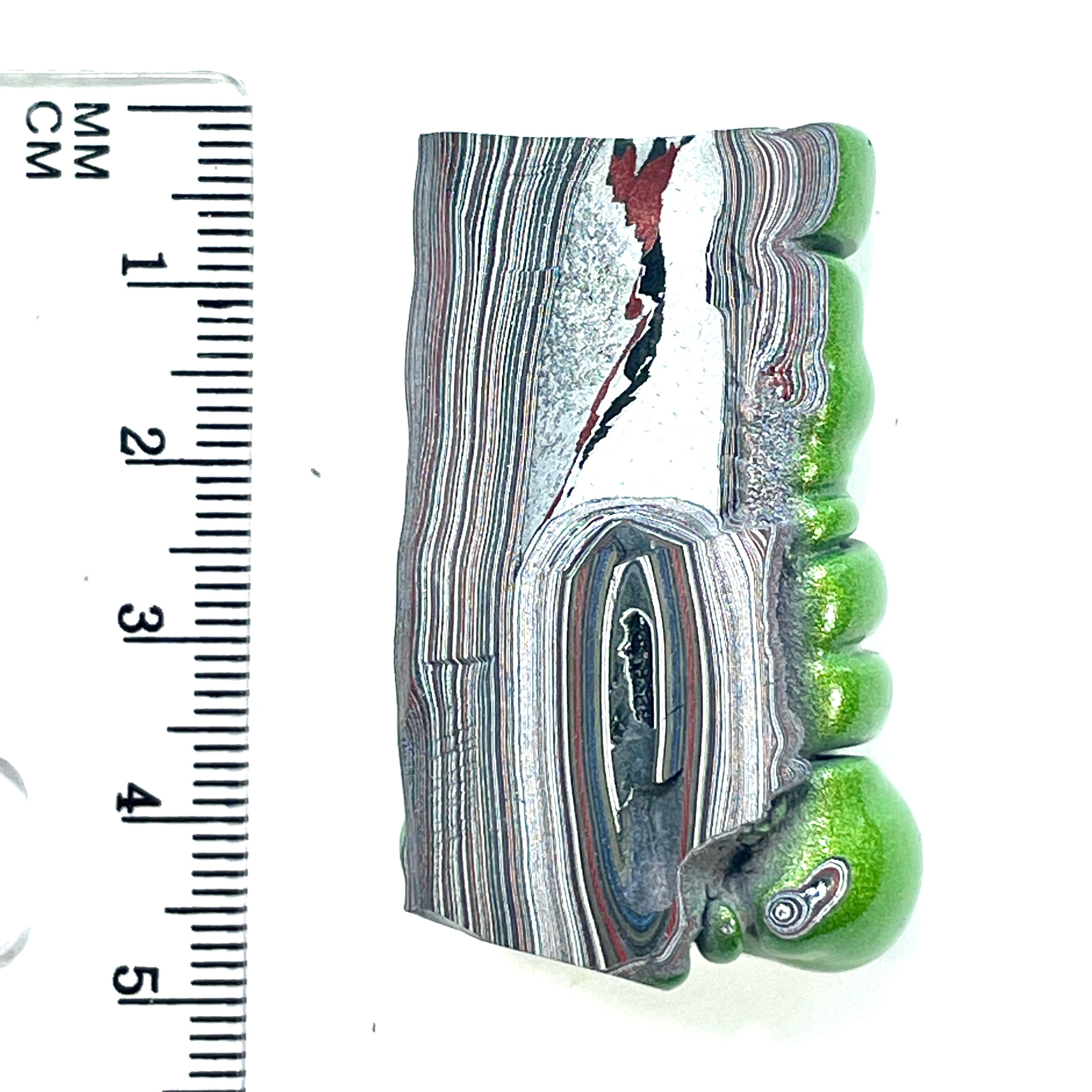 DVH Jeep Fordite Mojito Green Specimen Polished Face Michigan (6532) - DVHdesigns