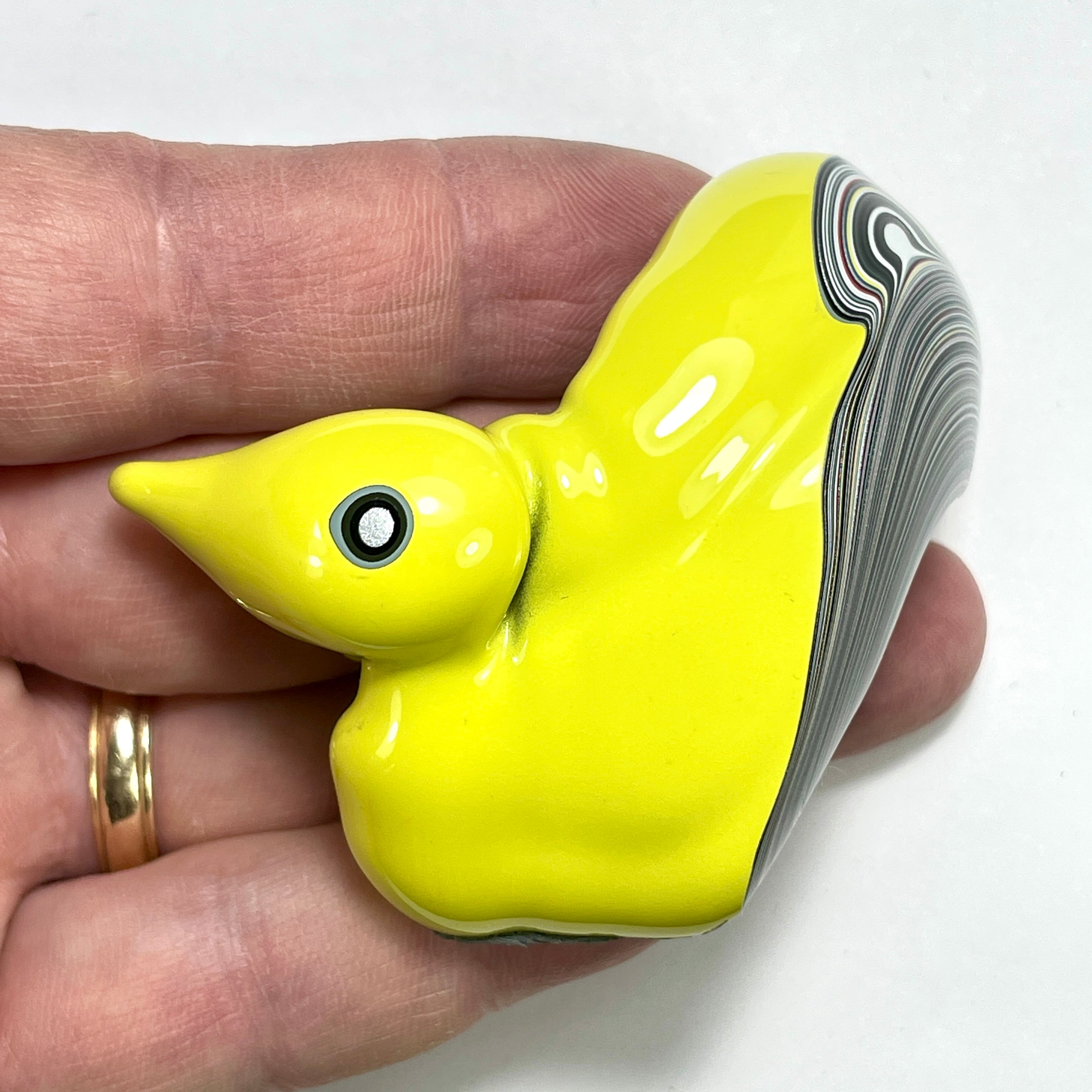 DVH Jeep High Velocity Yellow Fordite Easter PEEP Natural Sculpture OOAK (6544) - DVHdesigns