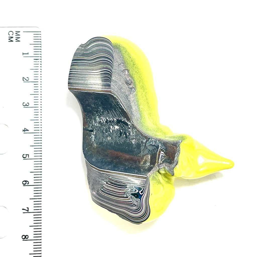 DVH Jeep High Velocity Yellow Fordite Easter PEEP Natural Sculpture OOAK (6544) - DVHdesigns